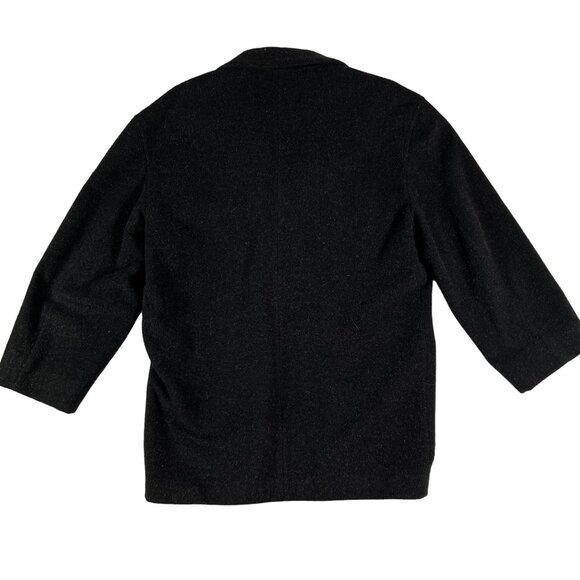 Millennium Collection Coat Men's Long Sleeve Alpaca Wool/Nylon Overcoat Black XL - Picture 8 of 11